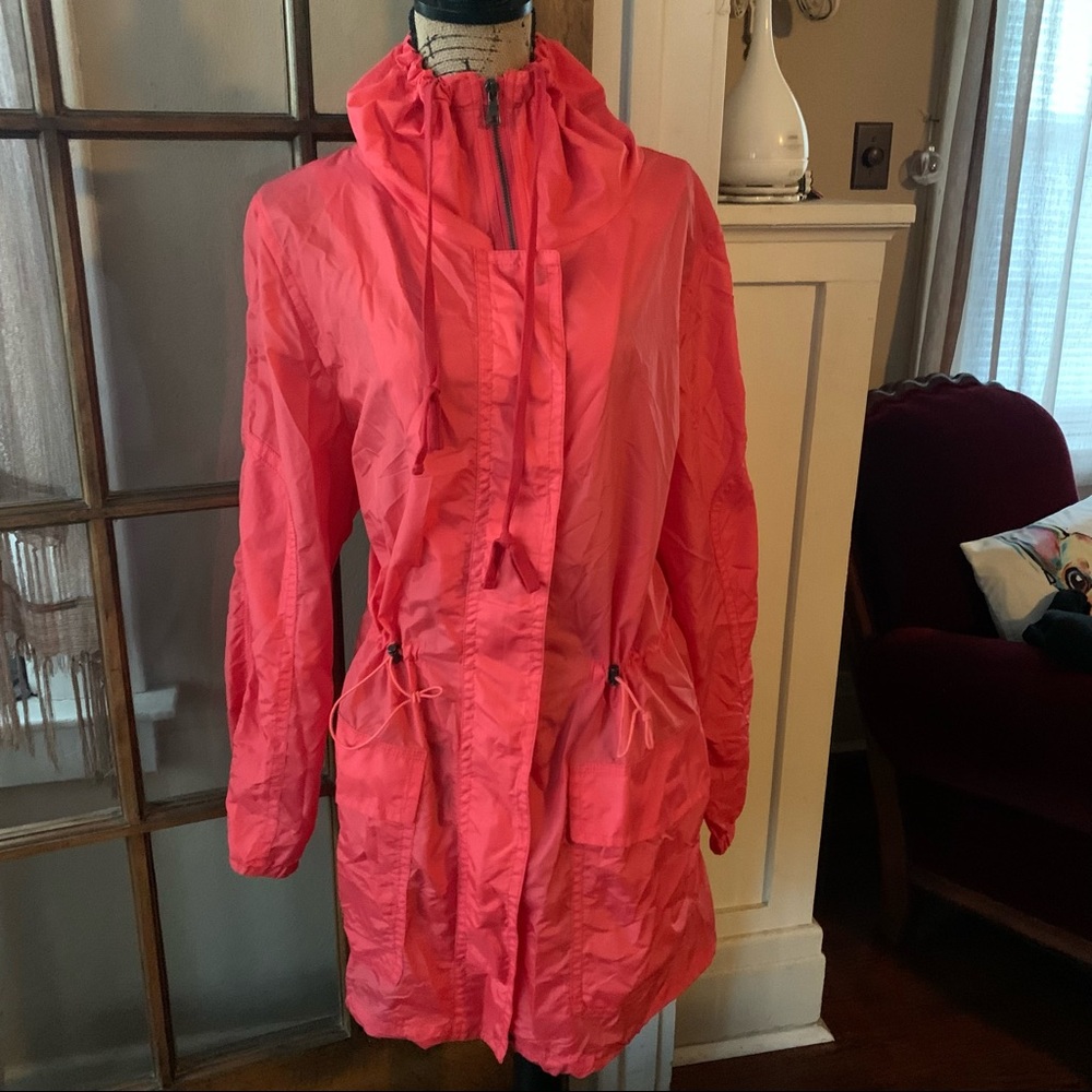 Coach Coral Pink Utility Jacket with Hood